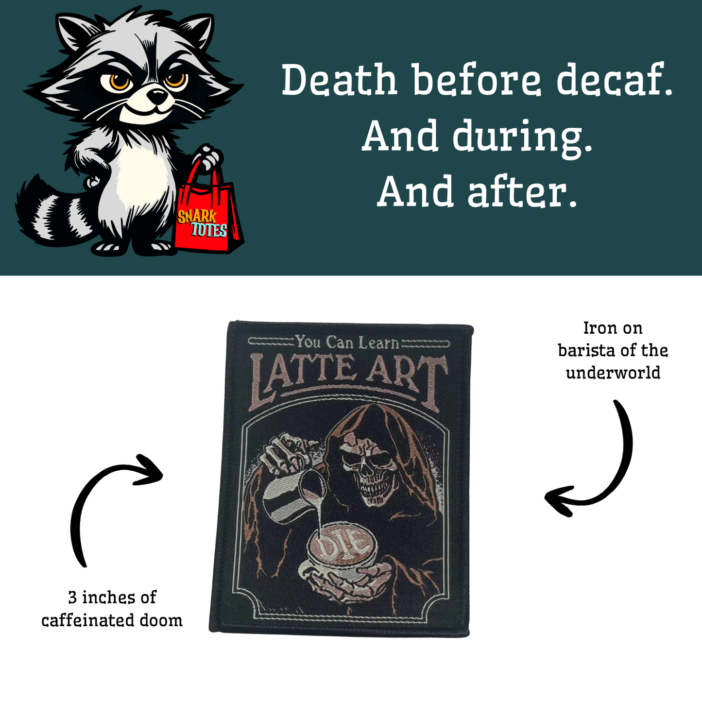 Latte Art Iron-on Patch