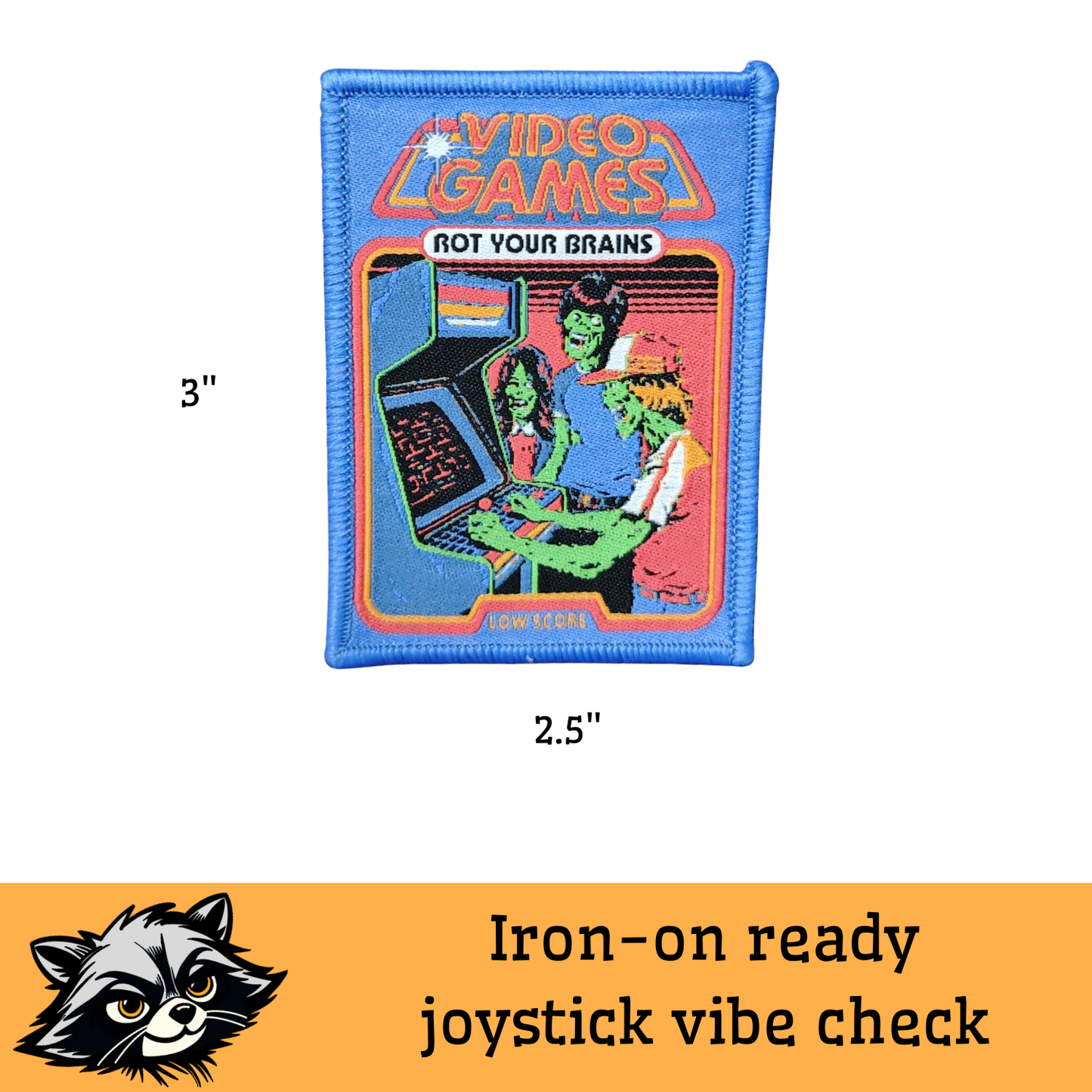 Video Games Rot Your Brains Iron-On Patch