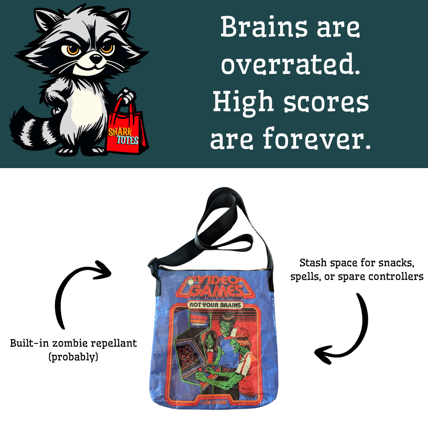 Video Games Rot Your Brains Messenger Bag