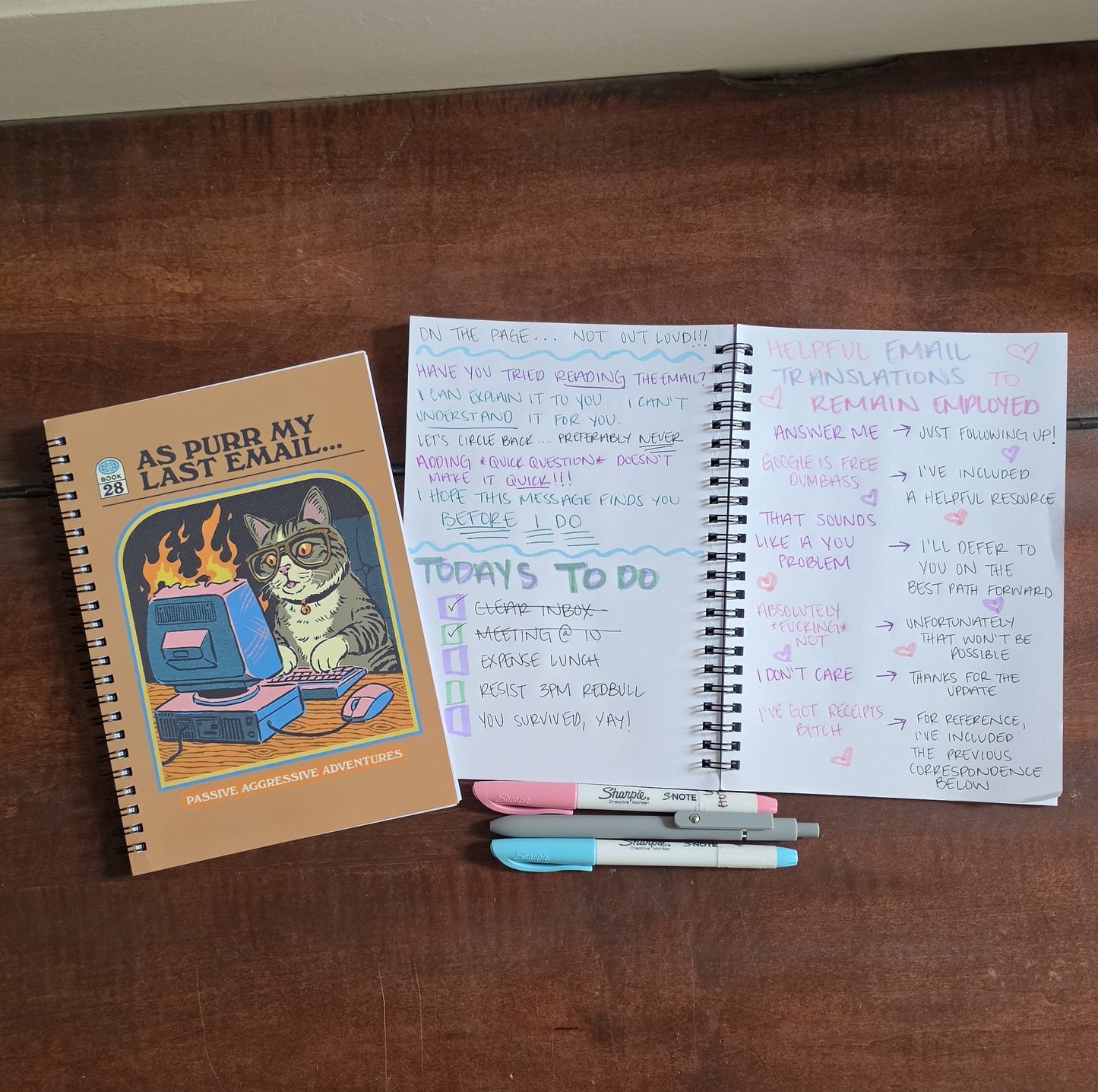 As Purr My Last Email Journal Book