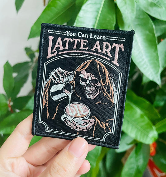 Latte Art Iron-on Patch