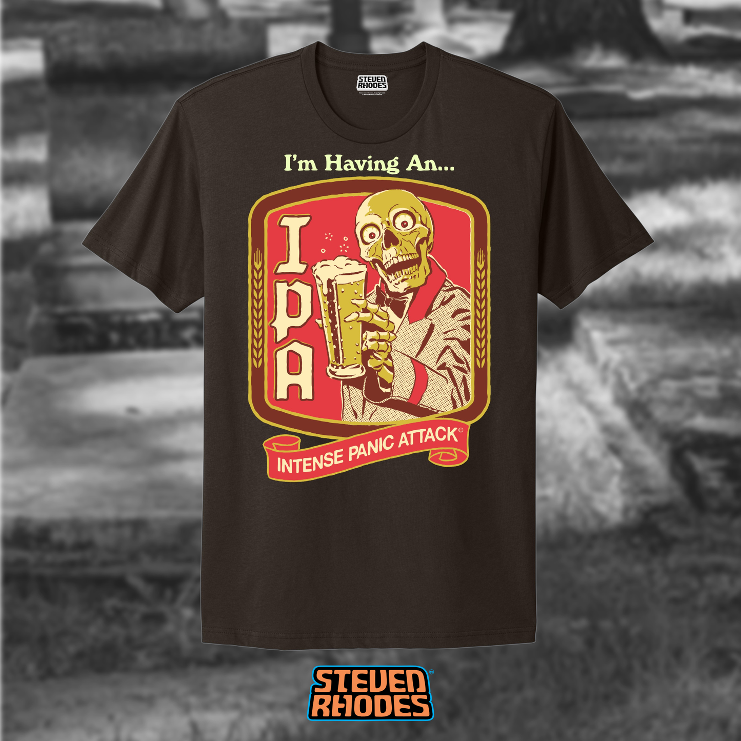 IPA (Intense Panic Attack) Dark Chocolate T-shirt