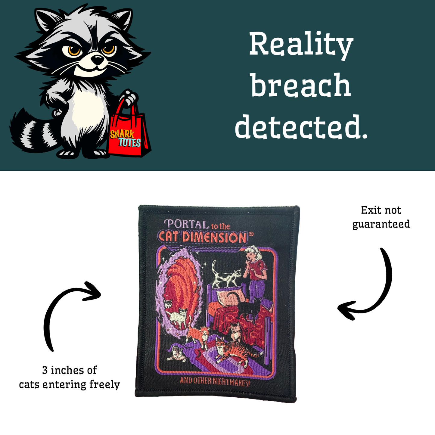 Portal to the Cat Dimension Iron-on Patch