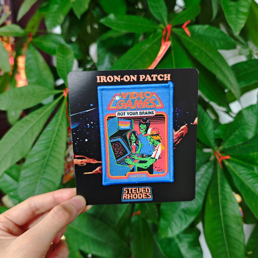 Video Games Rot Your Brains Iron-On Patch