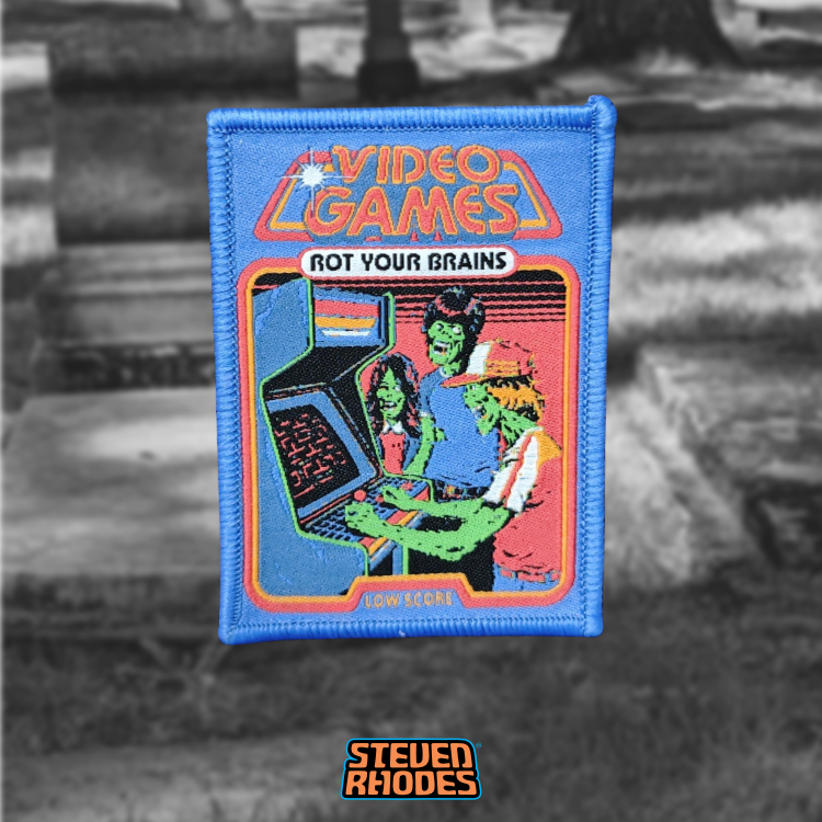 Video Games Rot Your Brains Iron-On Patch